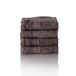 ALCLEAR comfort badstof handdoekenset absorberend van 100% Ökotex katoen, badstof serie in 6 kleuren en 5 maten, kleur: antraciet, 4x gastendoekjes 30x50 cm