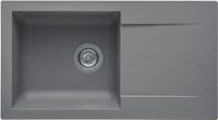 {"int": 18162, "string": null} STRADOUR Wastafel - 78x43.5cm - Enkele Spoelbak - Handmatig Leren - SMC GRIS BETON