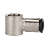 Riegler L-buiging, voor holle schroef M5, voor buitenslang Ø 4 mm, werkdruk max. 16 bar, bedrijfstemperatuur. -20 °C tot 70 °C, MS vern.