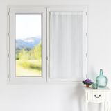 HomeMaison Rechte beglazing effen gestreept - gordijn wit - gordijn 45 x 120 cm