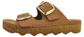 Rohde Foggia-D Damenschuhe Hausschuhe Pantolette Braun Freizeit