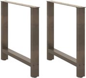 vidaXL Eettafelpoten 2 stuks 70x(72-73) cm staal naturel