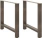 vidaXL Eettafelpoten 2 stuks 70x(72-73) cm staal naturel