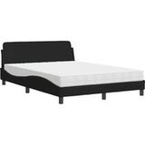 Dover Lit Double Lit Adulte Lit Avec Matelas Dover Noir 120x200 cm Tissu