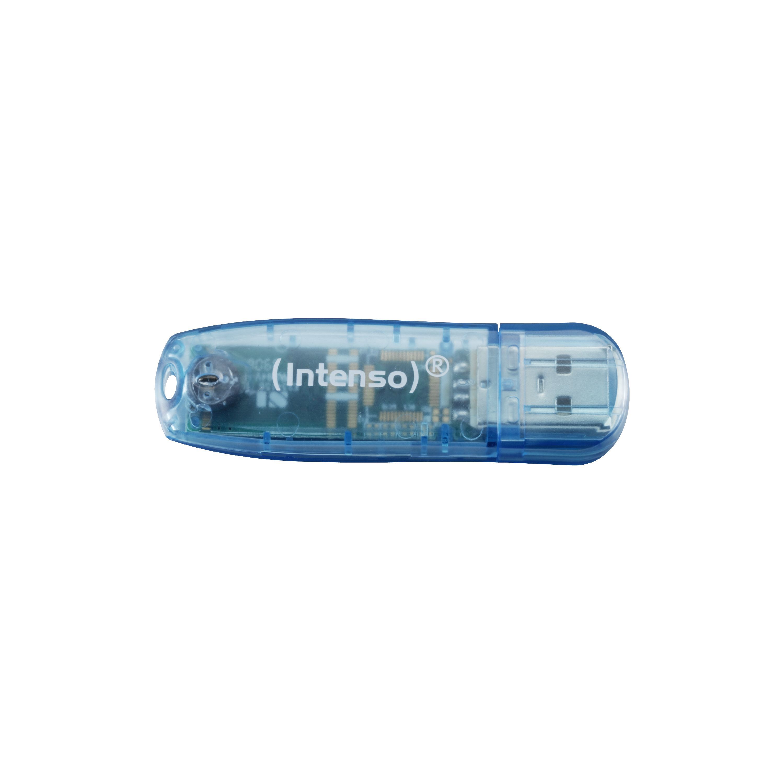 Intenso Rainbow Line 4GB USB 2.0 Flash Drive - Blue
