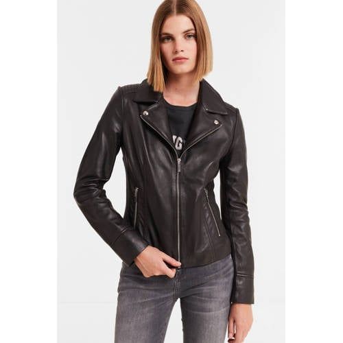 Studio AR by ARMA Kendall leren bikerjack - zwart