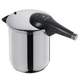 WMF Perfect Premium One Pot Inductie Snelkookpan, 8,5 l, stoomkookpan 22 cm, pastapan van gepolijst Cromargan roestvrij staal, 2 kookstanden, grote pan, draaibare knop