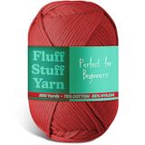 Zacht haak- en breigaren, beginnersgaren met gemakkelijk te zien naden, 227 m amigurumi garen van katoen/nylonmix voor T-shirt, gewicht 4, bordeaux