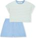 SCHIESSER Meisjes Pyjama Kort Gestreept Katoen Pearl 140