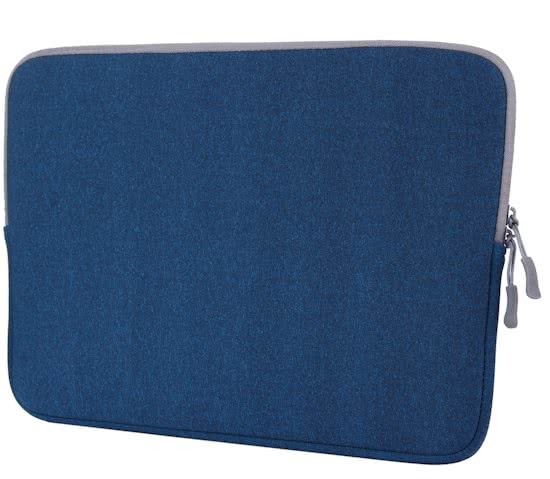 Mobigear Effen Laptop Sleeve 13 inch MacBook Pro Thunderbolt 3 USB-C Blauw