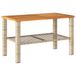 Syfax Tuintafel 70x38x42 cm poly rattan en acaciahout beige