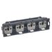 Legrand 067128 Viervoudige stopcontact, compact, voorbekabeld, standaard, 2P+T