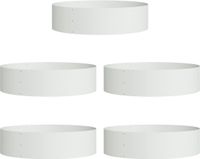 vidaXL Plantenring Wit 5 stuks 80 x 80 x 20 cm