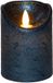 Anna's Collection Stompkaars - LED - metallic blauw - H10 cm - bewegende vlam