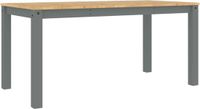 vidaXL Eettafel Panama 160x80x75 cm massief grenenhout grijs