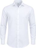Vercate - Strijkvrij Overhemd - Twill Katoen - Business Shirt - Lange Mouwen - Slim Fit - Heren - Wit - Maat: 40/M