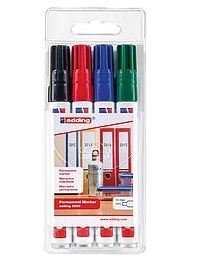 Edding 3000 - Permanente marker - Multi - 4 stuks