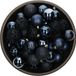 Bellatio Decorations kerstballen - 37x st - donkerblauw - D6 cm - kunststof - onbreekbaar
