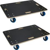 ECD Germany Set van 2 meubelwielen 60 x 80 cm, 800 kg belastbaar, metaal/rubber, antraciet
