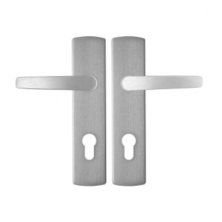 Deurklink met cilinderschild | AXA Curve 72 mm (Aluminium)