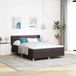 Prolenta Maison Exclusive - Boxspringbed met hoofdeinde, donkerbruin, 190 x 140 cm, gestoffeerd