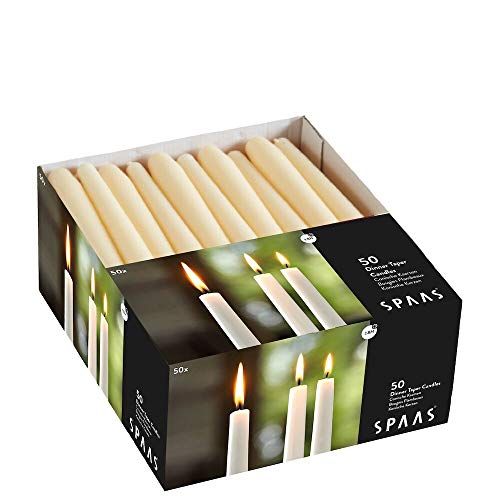 Spaas Festilux tafelkaarsen 23/250 mm - ivoor - 50 stuks