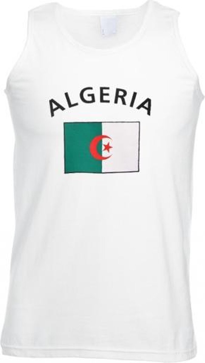 Shoppartners Witte heren tanktop Algerije L