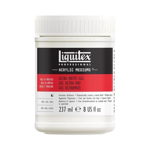 Liquitex 5420 Professional Ultra Matt Gelmedium voor acrylverf, gebruikt om de dekking te behouden en ondoorzichtige kleuren uit te rekken - 237ml tube