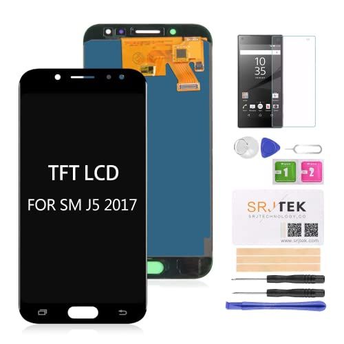 SRJTEK Voor Samsung Galaxy J5 Pro schermvervanging-TFT LCD-scherm voor Samsung J5 2017 J530 J530F J530S J530K J530L J530FM J530Y J530YM Display Touch Digitizer Glas Assembly, (NIET AMOLED) (zwart)