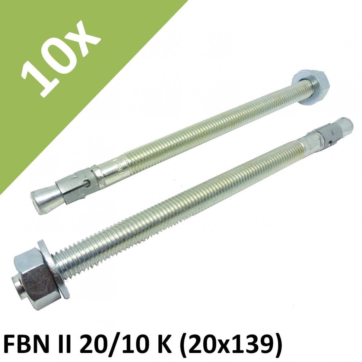 Fischer FBN II 20/10 K Boutanker - Elektrolytisch Verzinkt - 10 Stuks