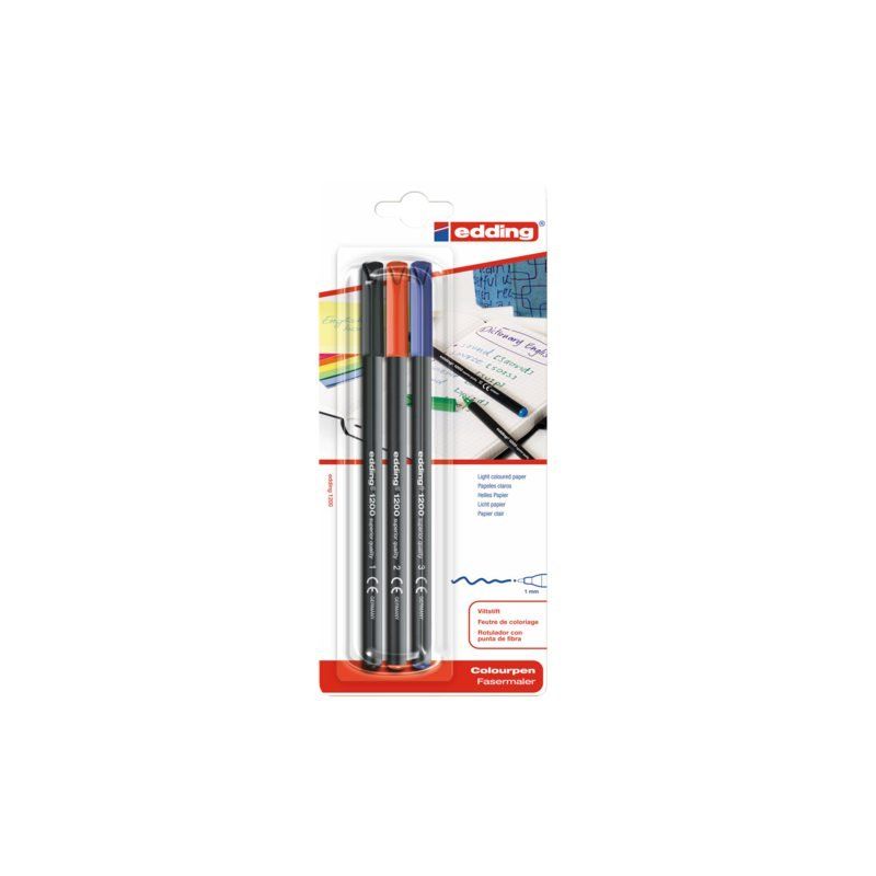 Edding 1200 pen met vezelpunt