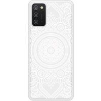Samsung Galaxy A02S Mandala blanc Verstevigd hoesje met sublimatie bedrukking