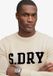 Superdry Intarisa Preppy Trui slanke pasvorm Heren S Katoen Crème