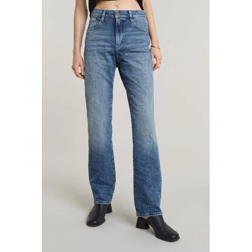 G-Star RAW Viktoria High Waist Straight Jeans - Medium Blue Denim