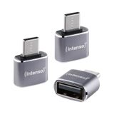 Intenso USB-adapter A480C - USB-A naar USB-C (3-pack)