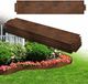 QEENTOE Bordure de pelouse, bordures métalliques pour parterres de fleurs, bordure de pelouse, palissade, 25 mètres x 15 cm. Bordure de pelouse galvanisée, 25 pièces de 100 cm x 15 cm, couleur rouille