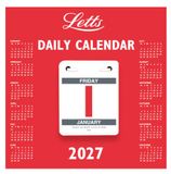 Letts of London 2027 dagelijkse afscheurkalender 27-TDTC