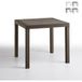 IDROWEB Nasa Maroon Table Carrée 80x80 Cm Osier Imprimé Extérieur Jardin Jambes Réglables Trou Parapluie Maroon