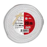 Chapuis FDB620 polypropyleen touw, gevlochten, scheurvastheid 360 kg, diameter 6 mm, lengte 20 m, wit