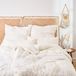 Blumtal Mousseline, linge de lit 135x200 cm, par 4 - 2x housse de couette 135 x 200 + 2x taies d'oreiller 80x80 Beige