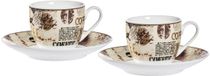 Ritzenhoff & Breker set d'espresso CREMA, porcelaine, 4 pièces, 90 ml