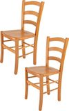 t m c s Tommychairs Venice - Eetkamerstoelen - Set van 2 - Bruin - Hout
