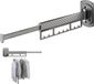 Rack mural peu encombrant avec fonction pivotante pour vêtements