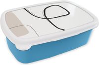 MuchoWow Broodtrommel - Blauw - Lunchbox - 18x12x6 cm - BPA-vrij - Rechthoekig