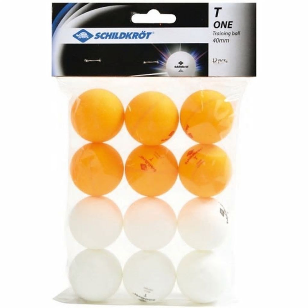 Donic Schildkröt Tafeltennisballen 1 Star Training Spare Time 12 stuks - Wit/Oranje
