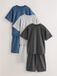 Next Jongens Set van 3 Pyjama's met Korte Pijpen (3-16 jaar) - Blauw