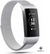 Strap-it Fitbit Charge 4 Milanese band - zilver - Maat: S