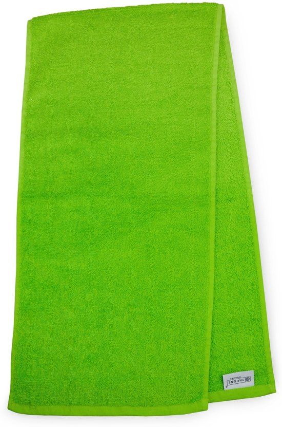 THE ONE Sporthanddoeken Lime Groen 30x130cm 5 stuks