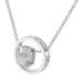 Orphelia damesketting met hanger 925 zilver gerhodineerd zirkonia wit rond geslepen 45 cm - ZK-7023