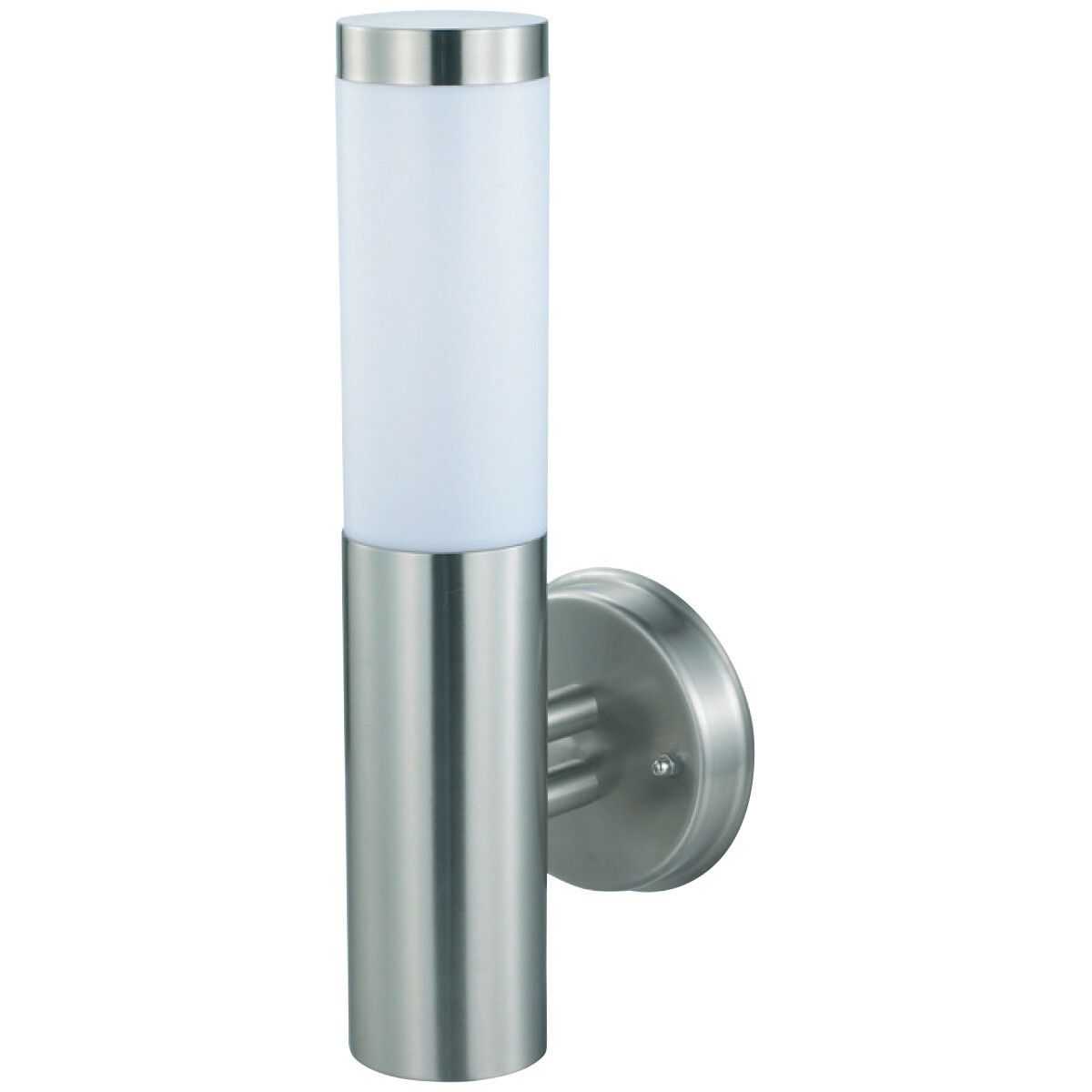 BES LED Wandlamp Buiten Laurea 2 - E27 - RVS - Philips CorePro LED - 5W - Warm Wit